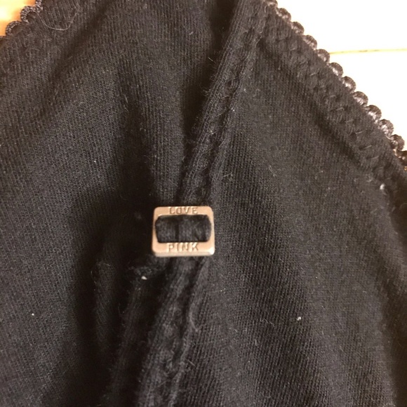 PINK Black Lace Rhinestone Teddy, EUC, XS - Picture 12 of 12